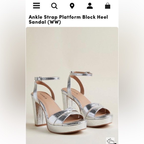 torrid Shoes - Wide Width Silver Block Heel Sandals